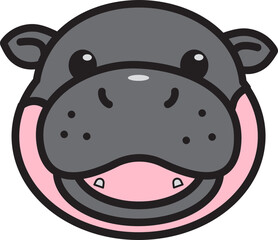 Baby cute pygmy hippo