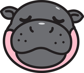 Baby cute pygmy hippo