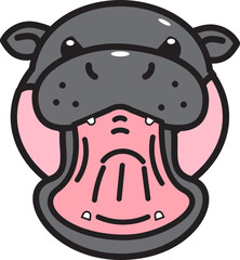 Baby cute pygmy hippo