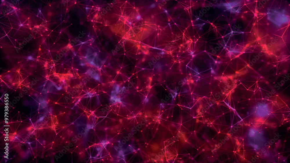 Poster abstract background with connecting dots and lines. network connection structure. plexus effect. 3d 