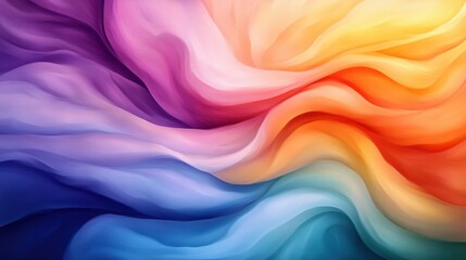 Fototapeta premium A colorful abstract background with a rainbow colored wave, AI