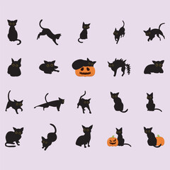 Halloween Cat Illustrations
