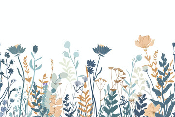 Hand Drawn Herbs and Flowers Vector Design