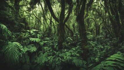 Fototapeta premium forest in the rain