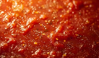 Textured Background, A macro shot of the sauce spread thinly on a surface, creating a detailed texture background
