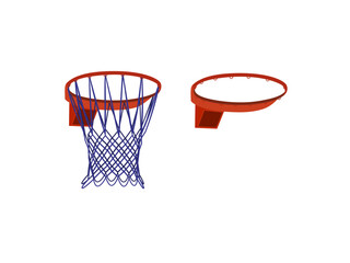 Basketball hoop on white background. © meechai39