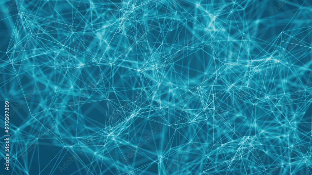 Poster abstract background with connecting dots and lines. network connection structure. plexus effect. 3d 