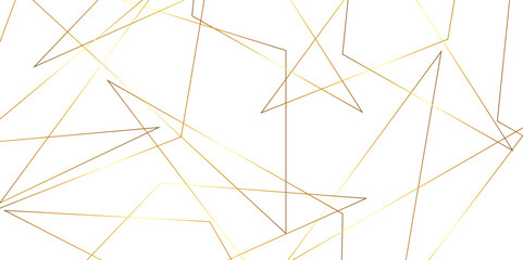 Abstract background with liens and triangles shape on white background. White and golden geometric overlapping rectangle pattern Geometric background soft shadows as patten ..White polygon textured .	