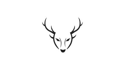 Obraz premium shape of a deer head, minimalism deer head illustration