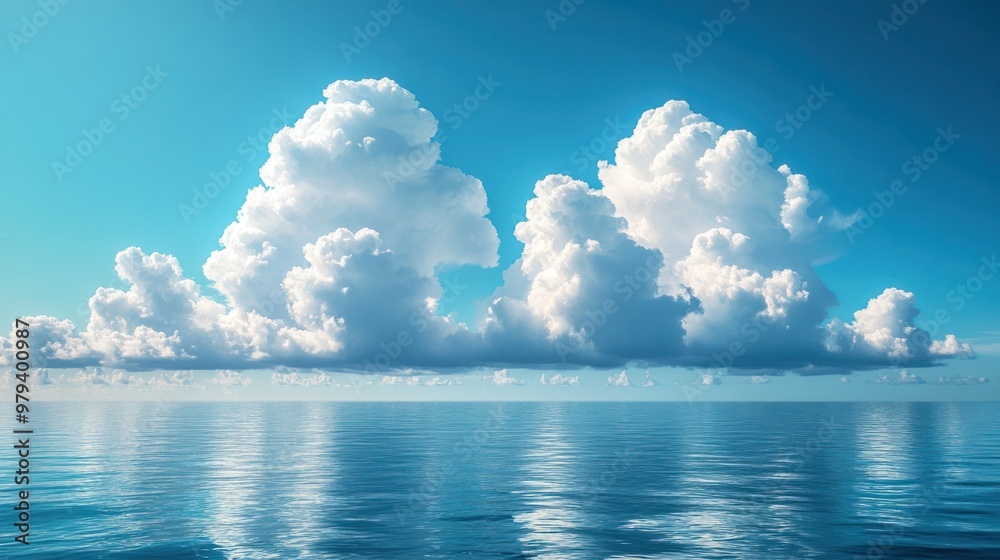 Canvas Prints clouds reflecting on a calm ocean