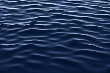 A deep navy blue water ripples with slow dramatic movements across the surface, AI Generated