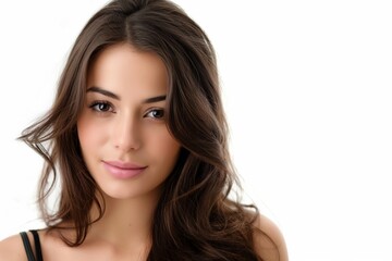 Fototapeta premium Wellness and beauty, showcasing a model with flawless skin and perfect makeup.