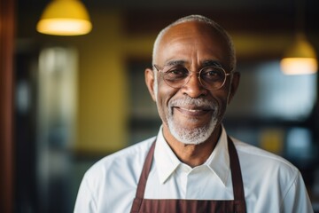Obraz premium Portrait of a senior casual African American man in the city
