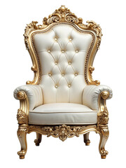 Majestic Gold Throne Chair with Red Velvet