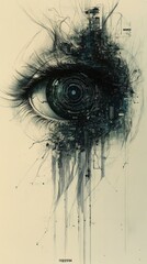 Fototapeta premium The Eye of Vigilance, Cybersecurity