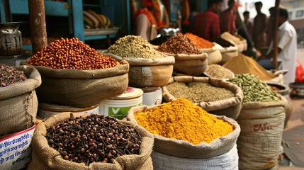 Fototapeta premium Indian spice wallpaper