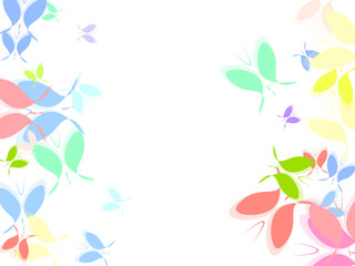 flock of pink butterflies isolated against a white background.  pink butterfly hand drawn design vector