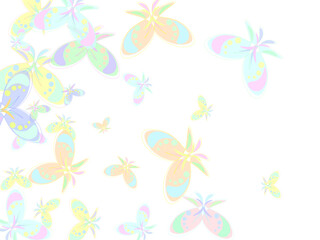 Design for textile, fabric, background, wrapping paper, package.  Banner with silhouettes of butterflies