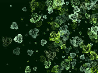 Design Floral Design. Ocher October Plant Card. Flying Template. Environment Backdrop.Oak, maple, wild ash rowan leaves vector, autumn foliage on white background.  Nice tree foliage vector september 