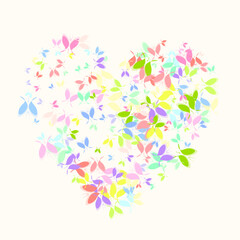 flock of pink butterflies isolated against a white background.  pink butterfly hand drawn design vector