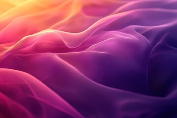 Obraz premium A stunning abstract background of flowing fabric in vibrant hues of purple and orange, perfect for artistic and creative projects.
