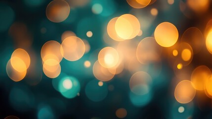 Abstract bokeh lights in soft focus, with warm and cool tones blending harmoniously