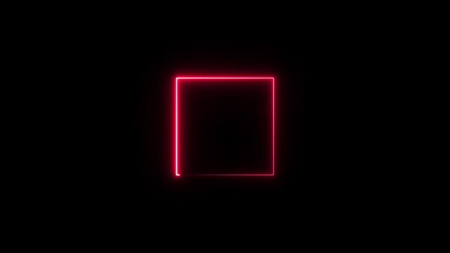 A colorful Rectangle neon animation . Rectangle frem icon