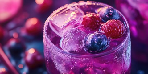 Mystical Nighttime Gin and Berry Cocktail