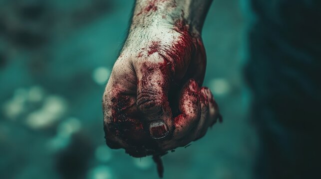 Close-up of an injured arm after an accident, with bruising and cuts, showing the trauma of impact, 16:9 aspect ratio, [accident impact], [injury trauma].