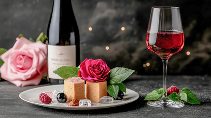 Exquisite culinary art A beautifully presented exotic dish vibrant ingredients and delicate garnishes showcasing the fusion of flavor and visual elegance in gourmet cuisine