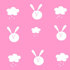 Fototapeta premium Cloud background cute blue color