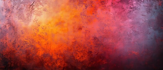 Fototapeta premium Abstract worn grunge wall, layered textures of rust, decay, and faded paint, dark earthy tones with splashes of color from graffiti, a chaotic yet artistic design, high contrast lighting