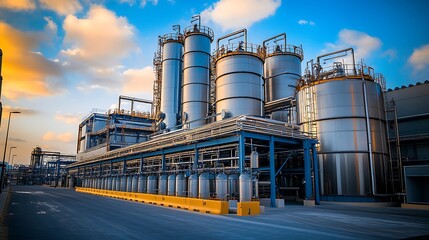 Obraz premium Large Warehouses, Industrial Engineering & Equipment, Petrochemical Projects, and Gas Production Facilities in Saudi Arabia
