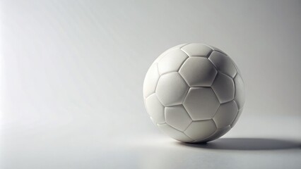 Fototapeta premium minimalist clean composition isolated handball on a empty plain white background modern simplicity negative space