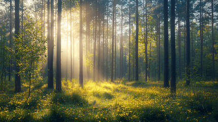 Fototapeta premium Serene Nature Landscape Wallpaper: High-Quality Scenic Backgrounds in Full HD