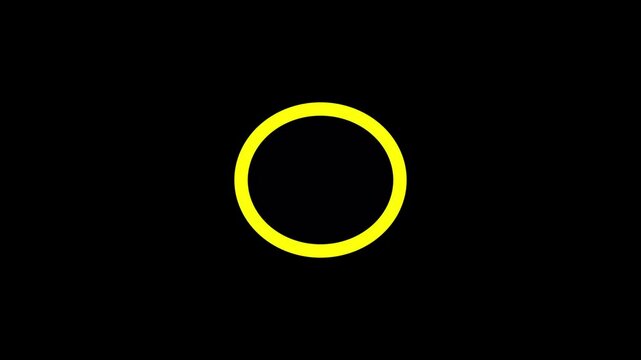 Play button yellow glowing neon ui ux icon. Icon audio playback. Player to watch the video with the audio frequency settings. Glowing sign logo vector