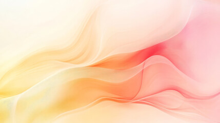 Obraz premium A delicate pastel gradient flowing from light yellow to peach, with soft, gentle blending that creates a warm and inviting background.