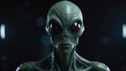 Alien and its spacecraft make a grand entrance highlighting advanced design and cosmic wonder