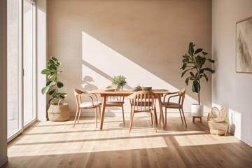 Chair table plant room.