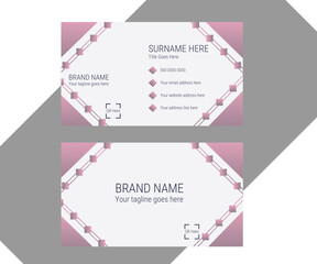 Fototapeta premium simple , modern and stylish Vector illustration Double-sided corporate concept, white business card design. 