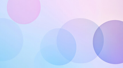 A minimalist background with a soft gradient from pale blue to lavender, featuring simple, overlapping circles in various sizes and shades of pastel.