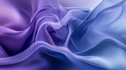 Fototapeta premium A smooth 3D splash in gradients of deep blue and lavender, with elegant, flowing shapes expanding outward, creating a calming and sophisticated abstract background.