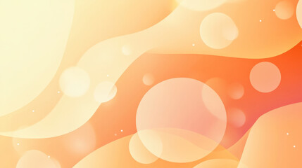 A smooth gradient from rich orange to pale yellow, with translucent white circles gently overlapping in a minimalist, abstract design.