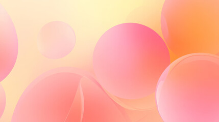 A smooth gradient from soft orange to light pink, with minimalist, abstract circles softly blending into the background.