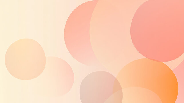 A soft gradient from pastel pink to light orange, with abstract circles in varying sizes gently overlapping in a minimalist, modern design.