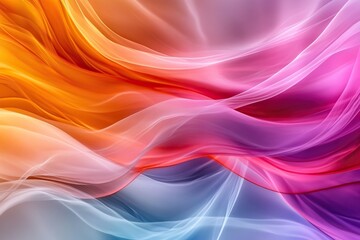 Fototapeta premium A vibrant abstract background featuring flowing waves of color, blending warm hues with cool tones for a mesmerizing visual effect.