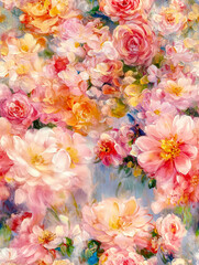 Flower painting oil painting