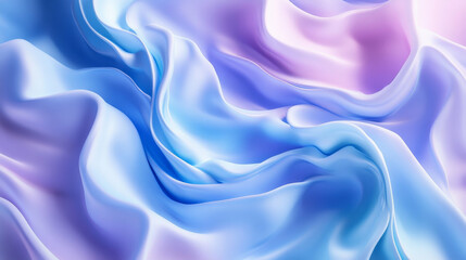 Obraz premium An abstract 3D splash of soft pastel blue and lavender, with gentle, flowing shapes spreading outward, creating a calm and elegant background with smooth, delicate gradients.