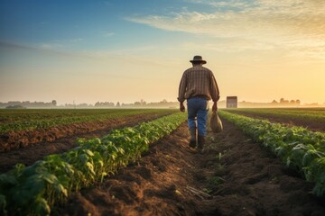 Fototapeta premium Field agriculture gardening outdoors.