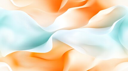 A stunning 3D rendering showcases an abstract sculpture of smooth, undulating shapes in light blue and white, illuminated softly to enhance its fluid elegance and tranquil feel SEAMLESS PATTERN